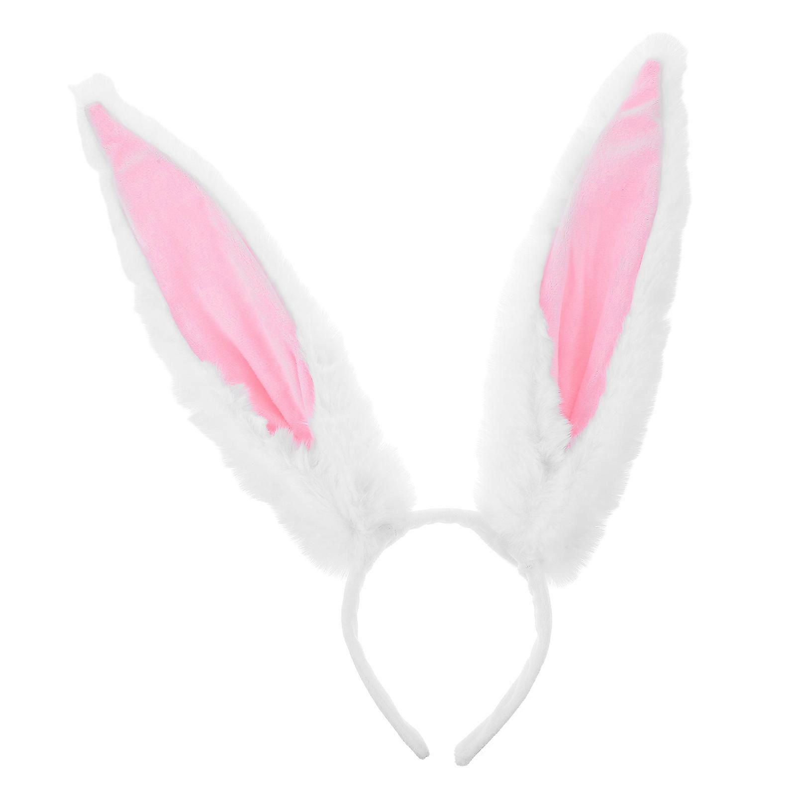 Plush Rabbit Ear Headband for Easter Bunny Costume 3Pcs Set