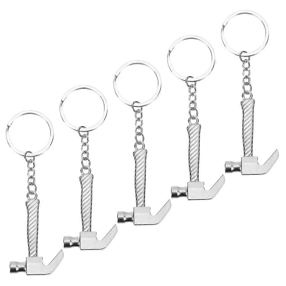 Small Hammer Keychain Metal Key Ring for Decor 15 Pieces