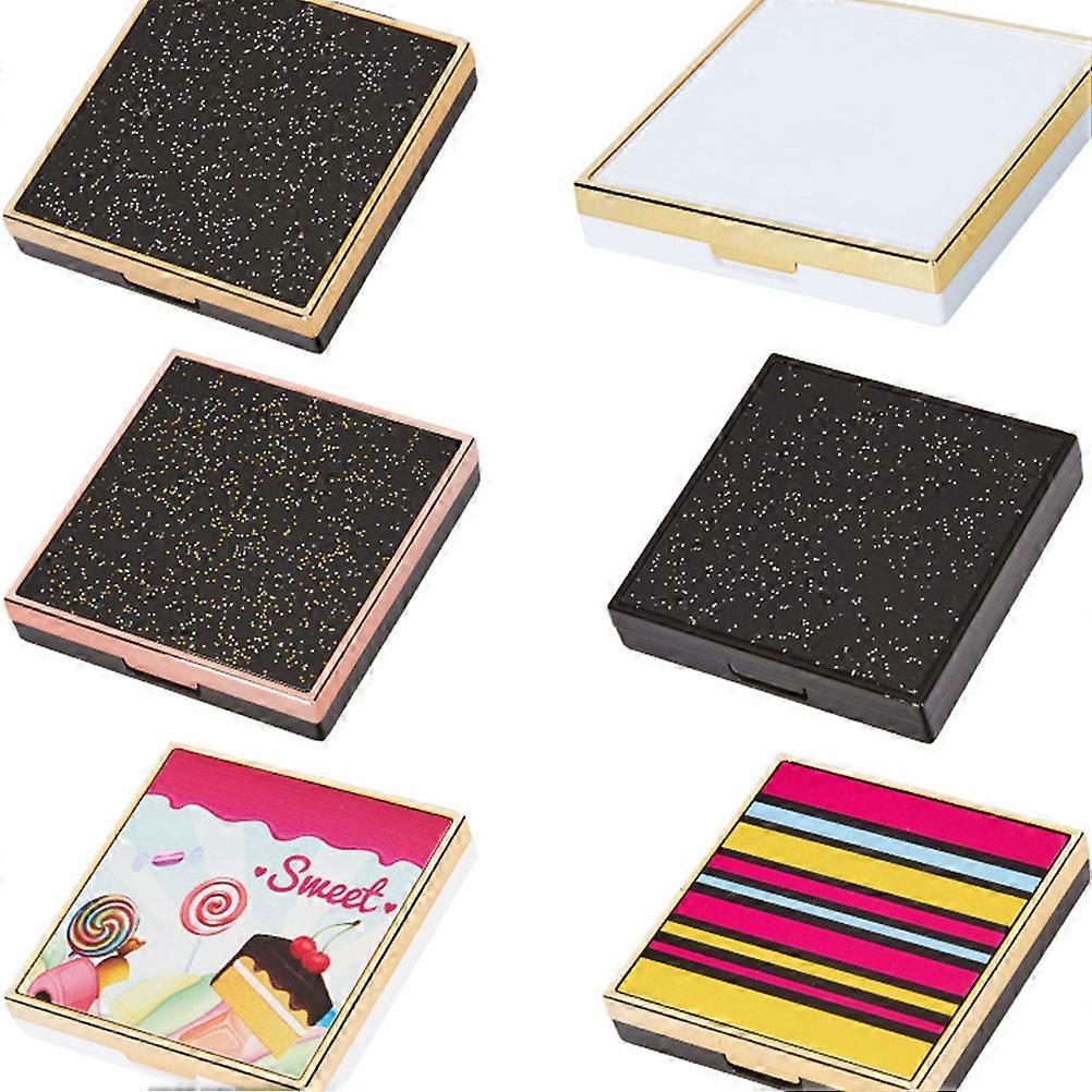 Eyeshadow Subpackaging Boxes Black Plastic 5-Grid Design for Daily Use Makeup Storage 1Set