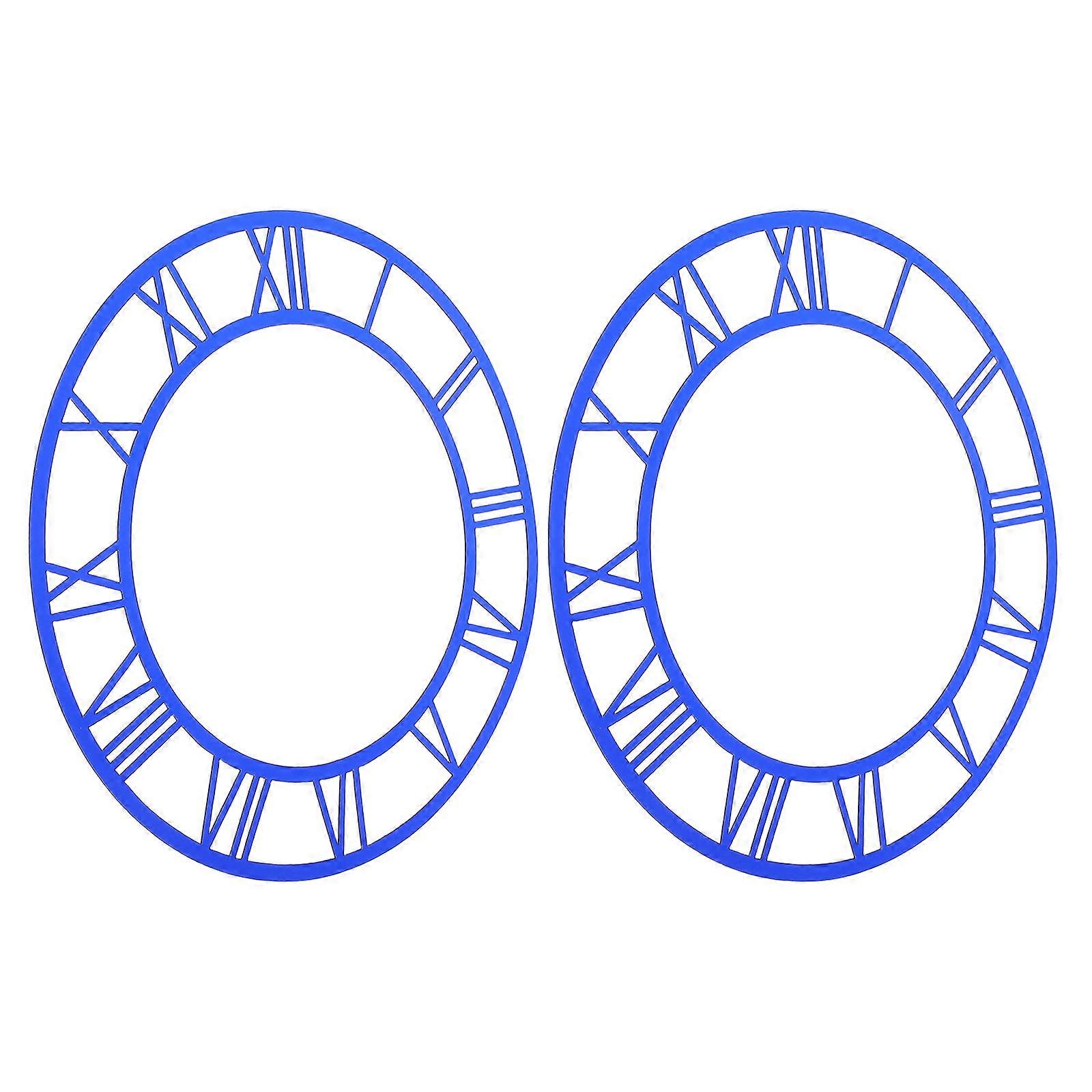 Frameless Wall Clock Roman Numeral Clock for Decoration 4Pcs