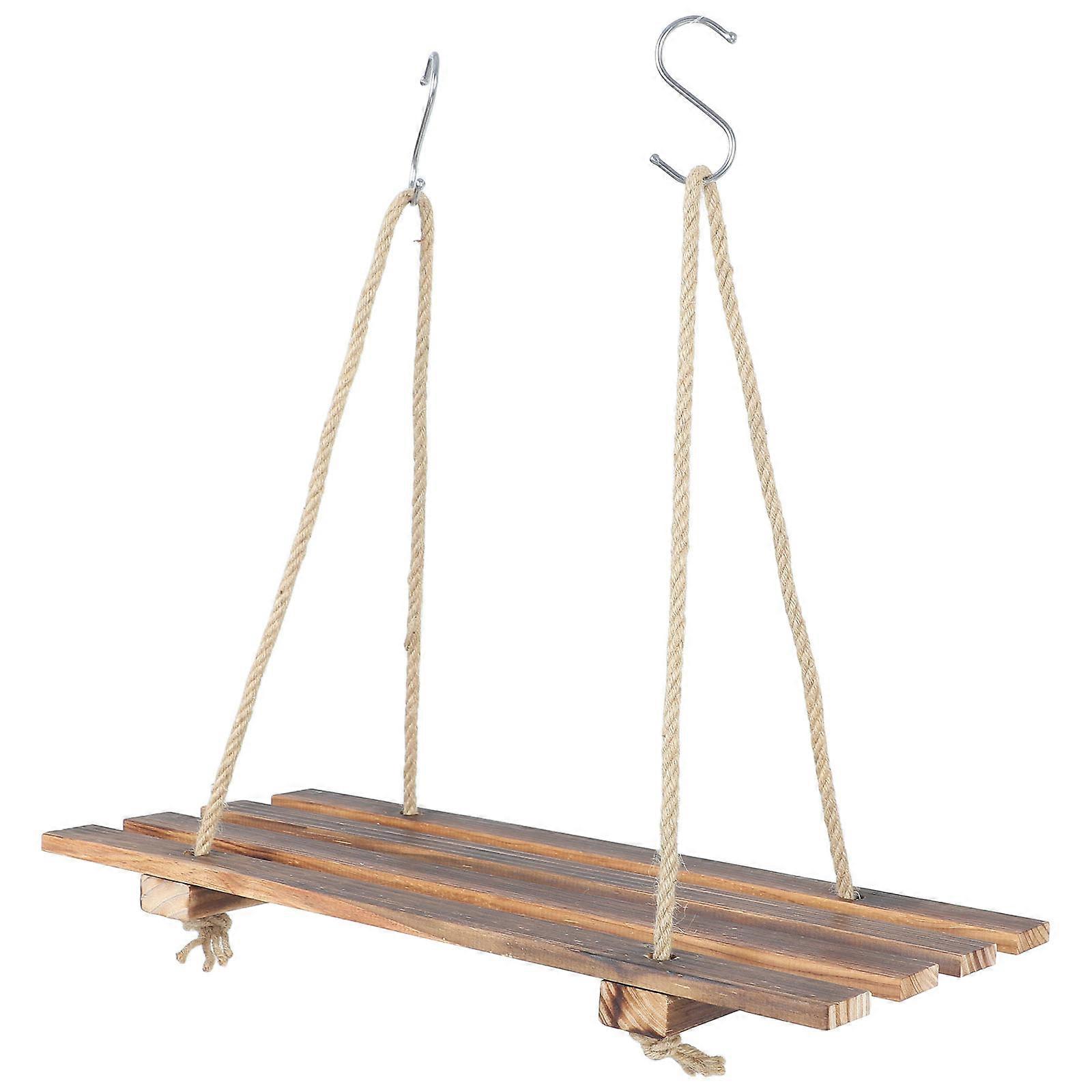 Plant Hanging Shelf for Wooden Stand 2Pcs Space-Saving Indoor Organization