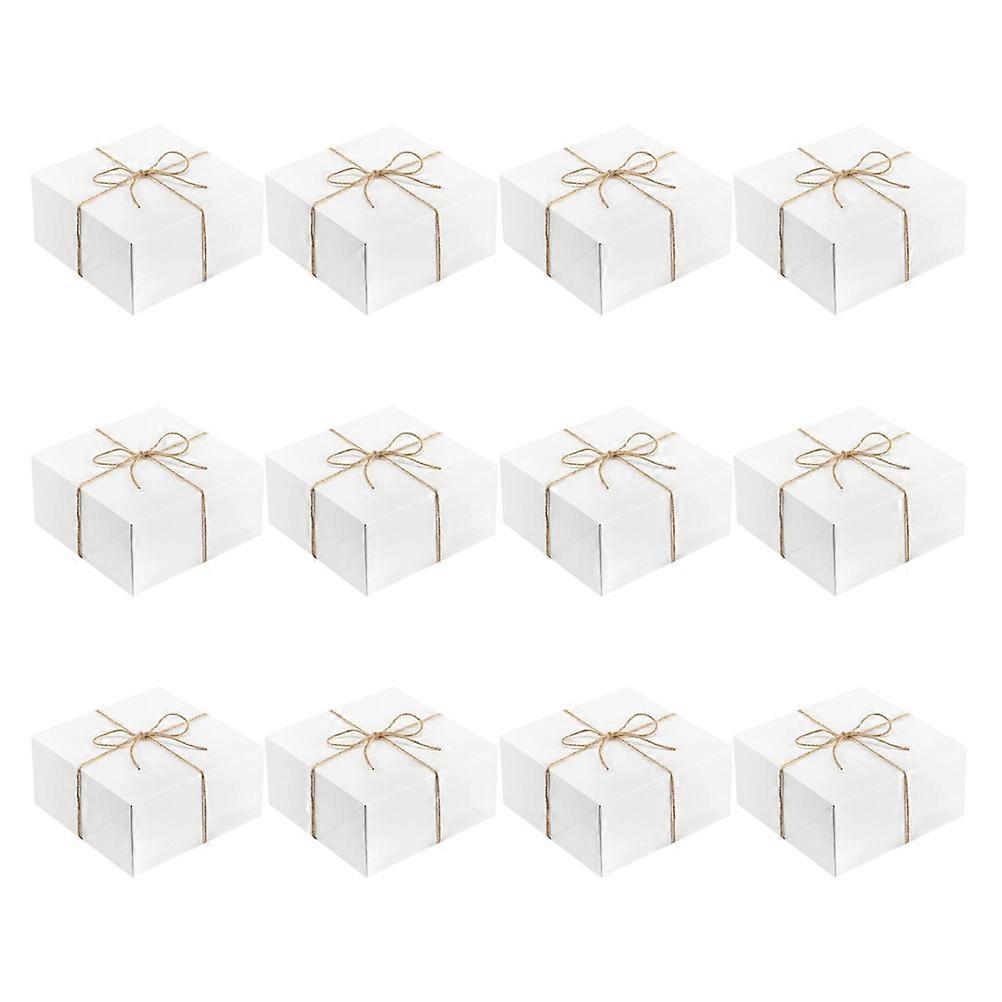 Gift Boxes White Paper Gift Box for Storage 24Pcs Practical Packing Boxes