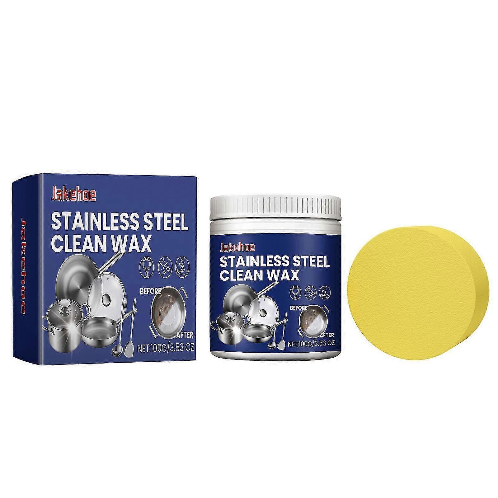 Powerful Stainless Steel Cleaning Cream - Removes Stains, Rust & Oxidation, Easy to Use, 128g