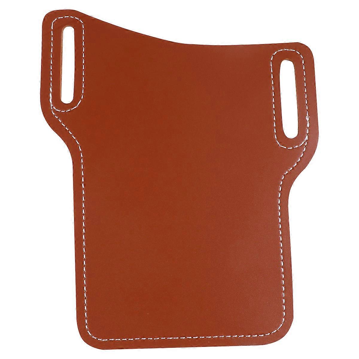 Cell Phone Pouch for Men PU Bag for Storage Use 2Pcs Light Brown