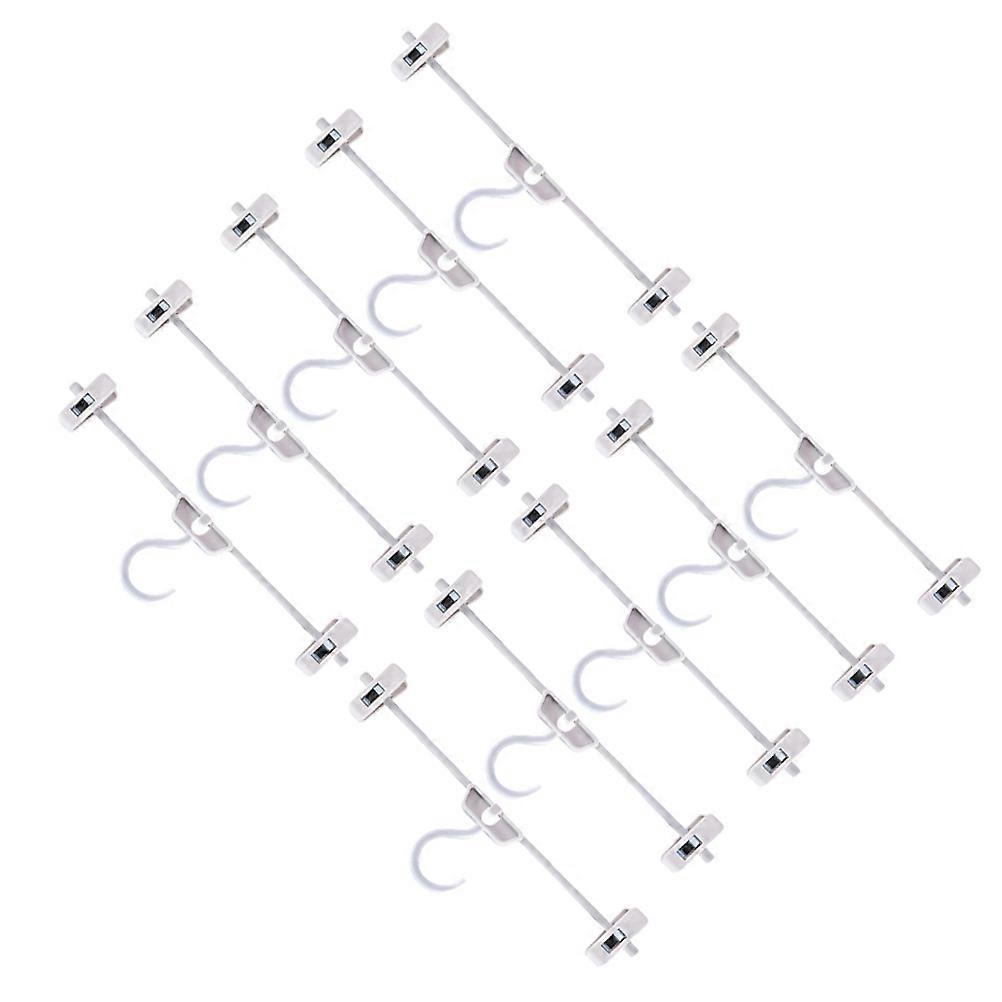 Clothes Drying Hanger Plastic Adjustable Hanger For Pants And Skirts General Users 10Pcs