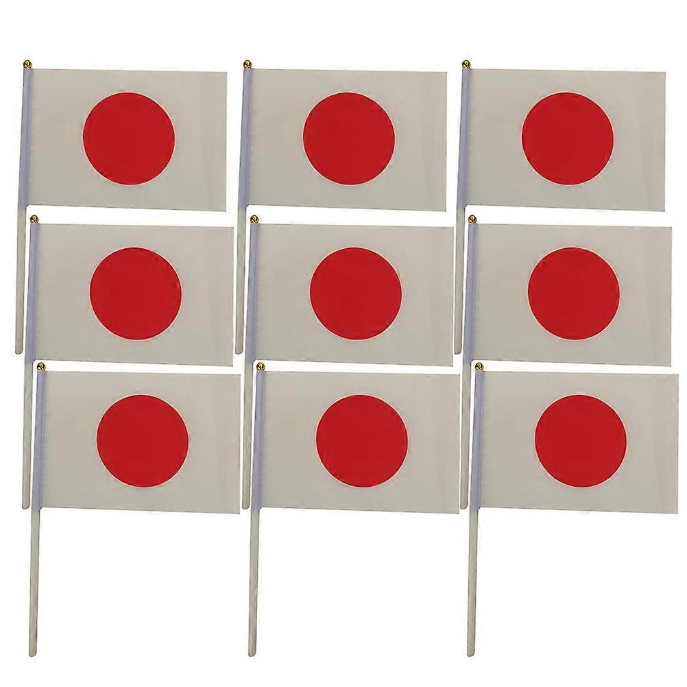 Hand Held Stick Flags 100Pcs Great for Classroom Garden Grand Opening and International Events Featuring Durable Red Design