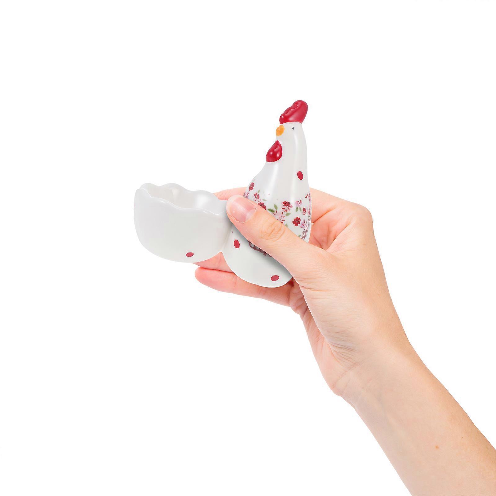 High-Grade Ceramic Egg Rack for Single Egg Storage 2Pcs Adorable Decor