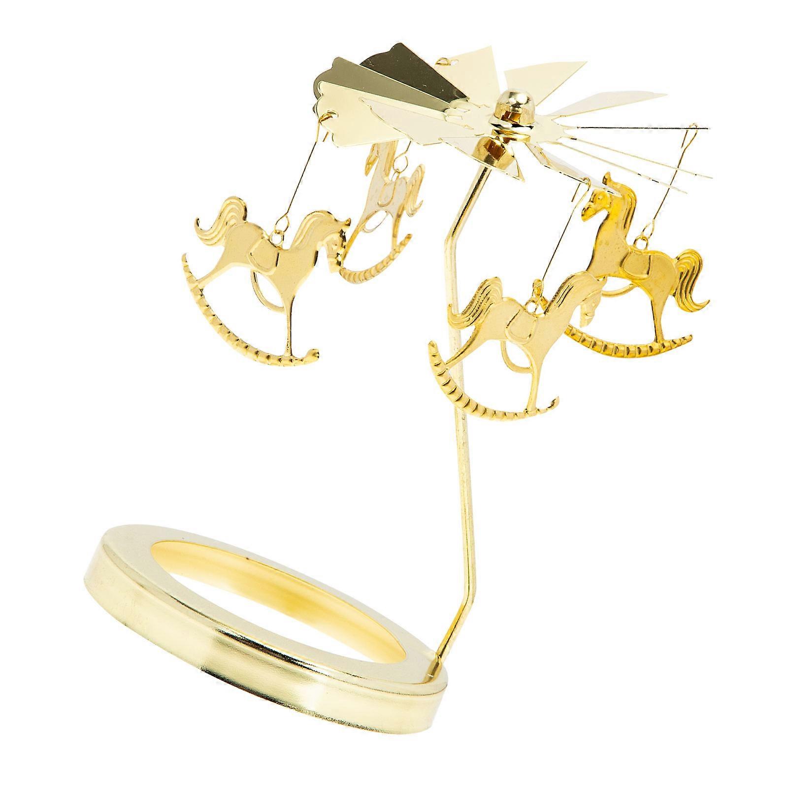 Rotatable Candle Holders 2Pcs Candle Plates For Festival Party Decorative Lighting With European Style And Golden Finish