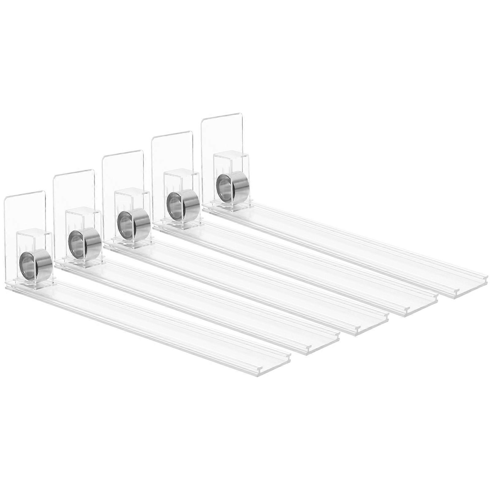 Refrigerator Soda Can Dispenser Rack for High Traffic Areas Automatic Pushing Multi-Scenario Use 5Pcs