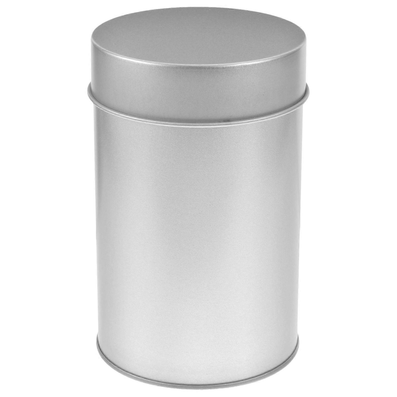 5Pcs Tinplate Tea Canister Container for Storage Silver Household