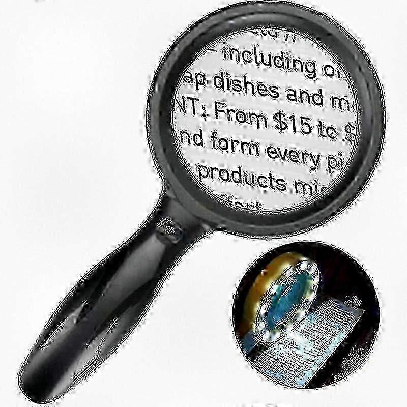 30x 60x Reading Magnifier, Rechargeable Lighted Magnifier with 33 LEDs, Adjustable Brightness Magnifying Glass Suitable for Seniors, Newspap