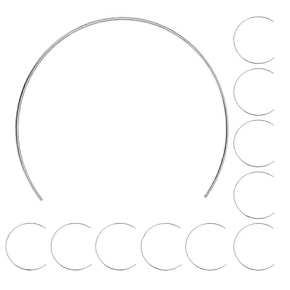 Craft Metal Hoops Silver Half Circle for Dreamcatcher 60Pcs