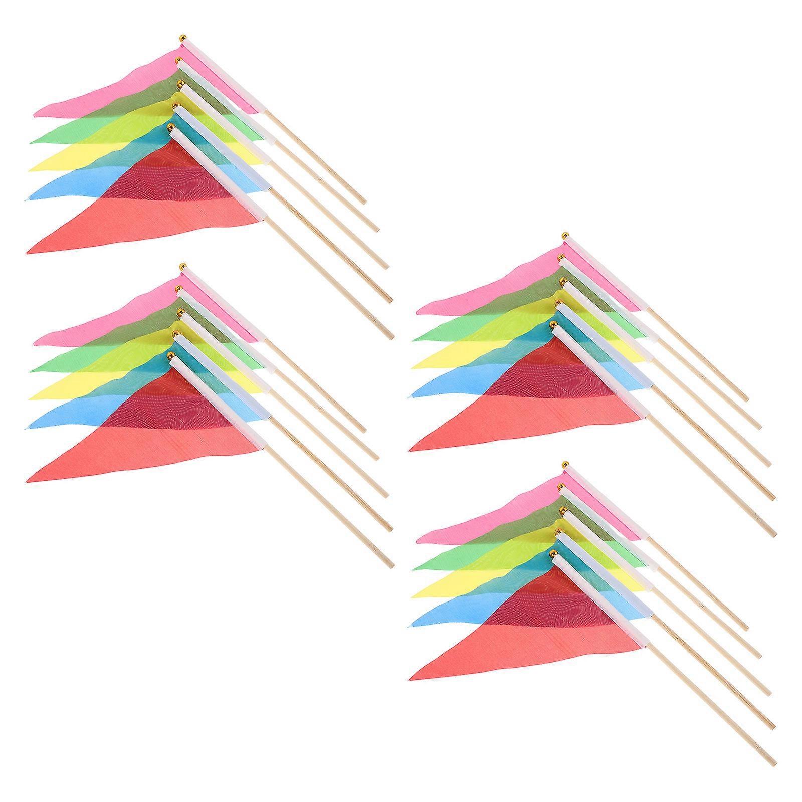 Bright Colored Garden Flag Triangular Flags for Yard Marking 100Pcs