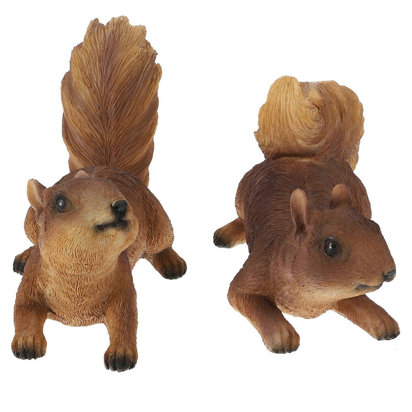 Fake Squirrel Decoration Tree Hanging Squirrel Unique Shape Durable Waterproof 2Pcs