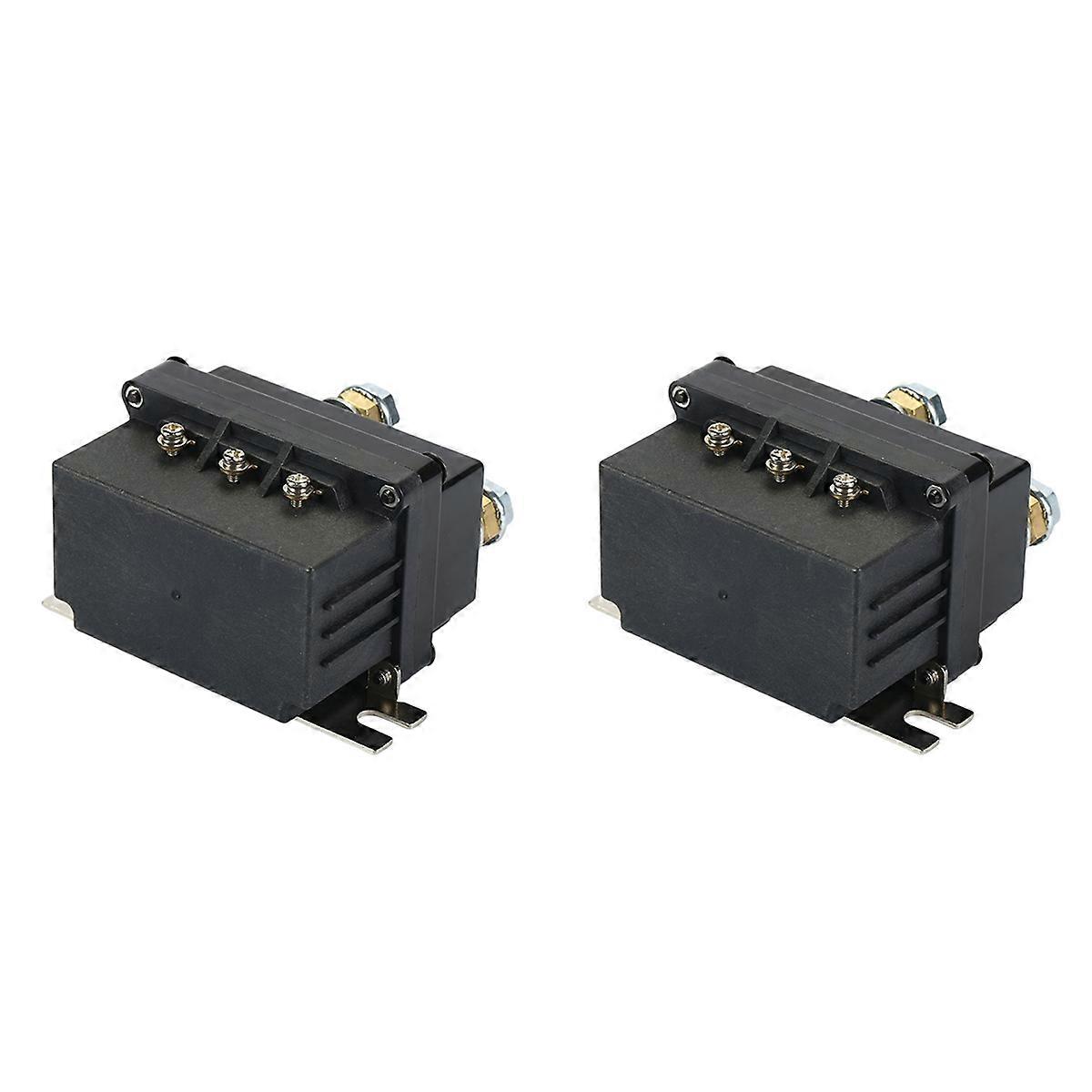 2X Universal 12V 500A Winch Remote Contactor 12000 Pounds Winch Control Solenoid Relay Twin Wireless