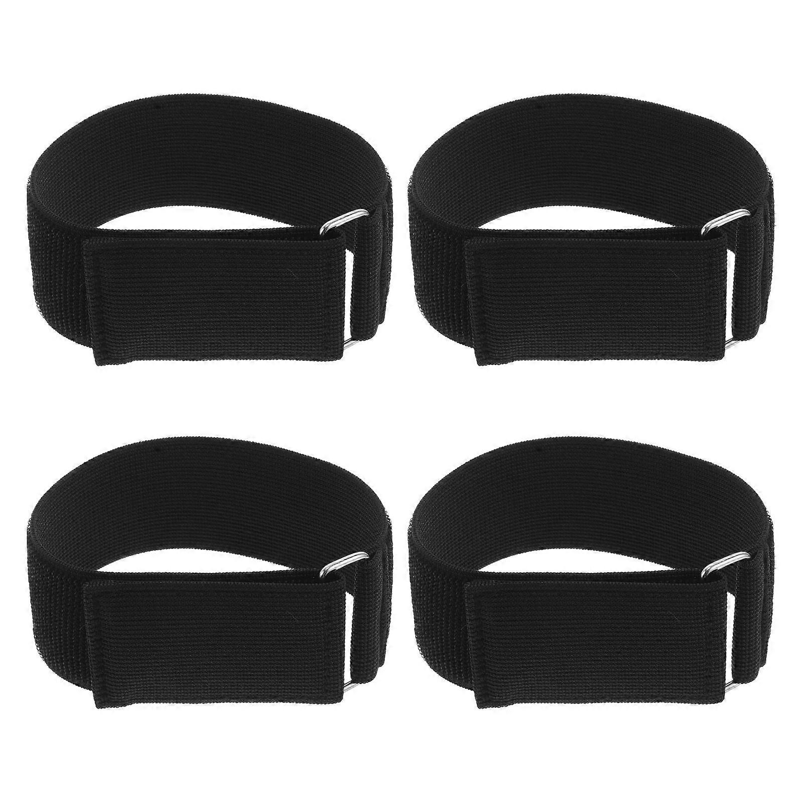 Black Hook and Loop Adjustable Cinch Straps for Cable Tie 8Pcs