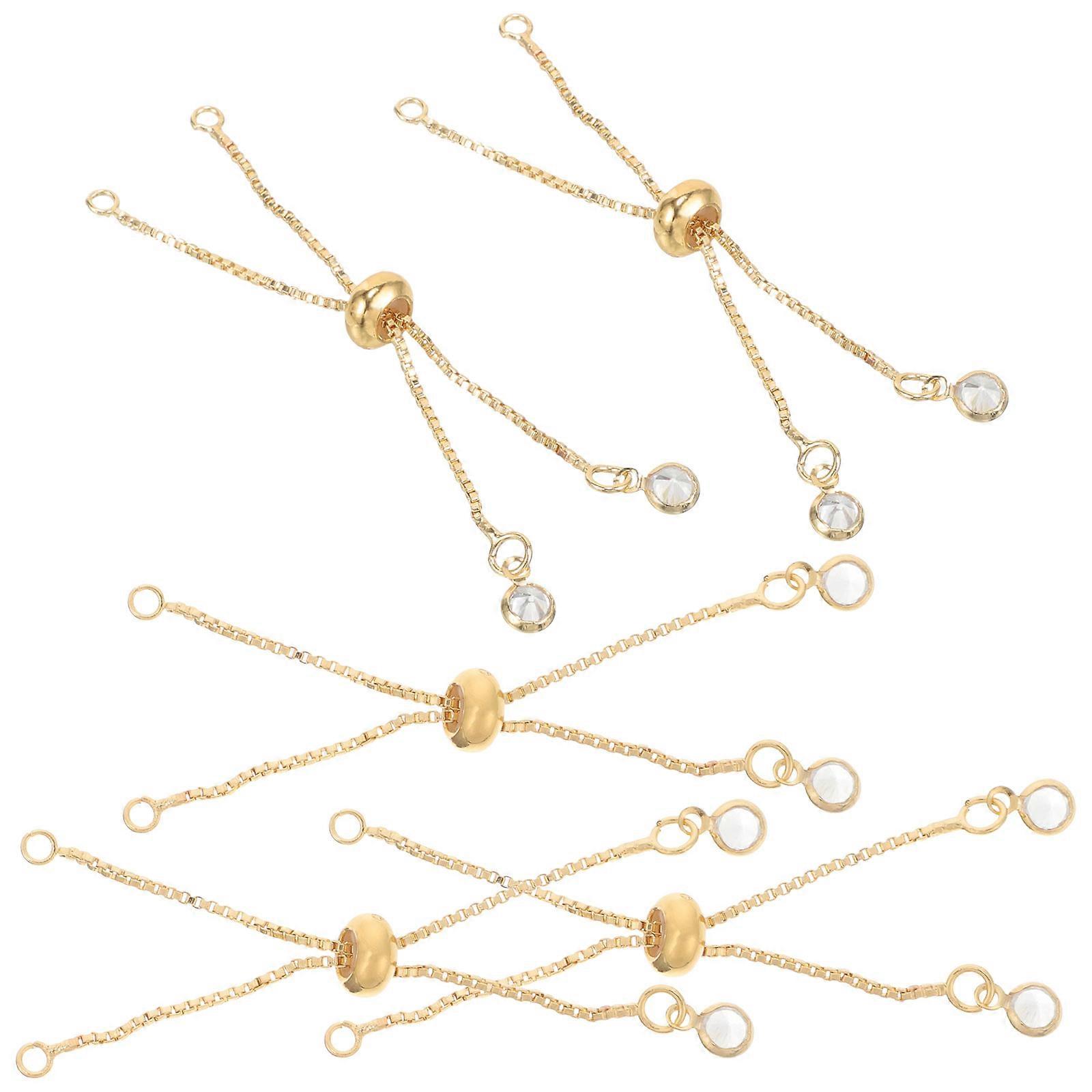 Bracelet Slider Extender Chains Copper Adjustable for Bracelet 25Pcs