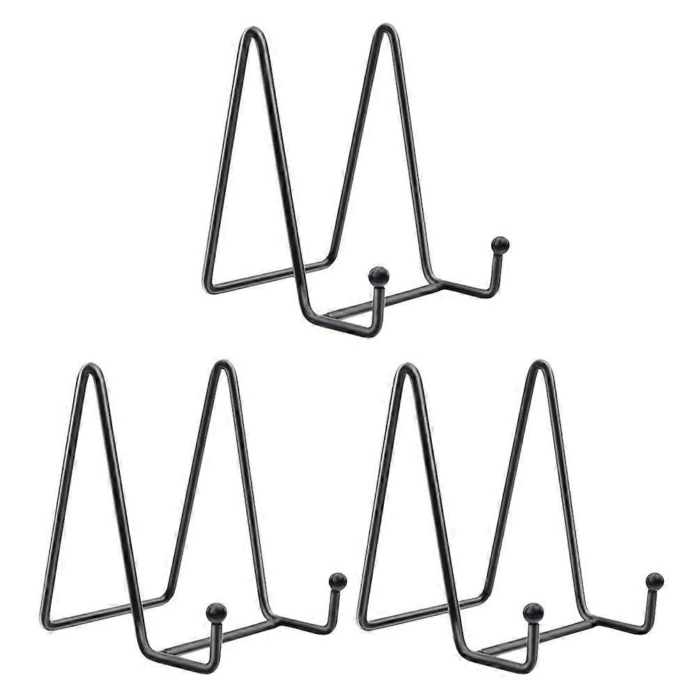 Iron Display Stands for Plates with 12Pcs Black Artwork Display Holders
