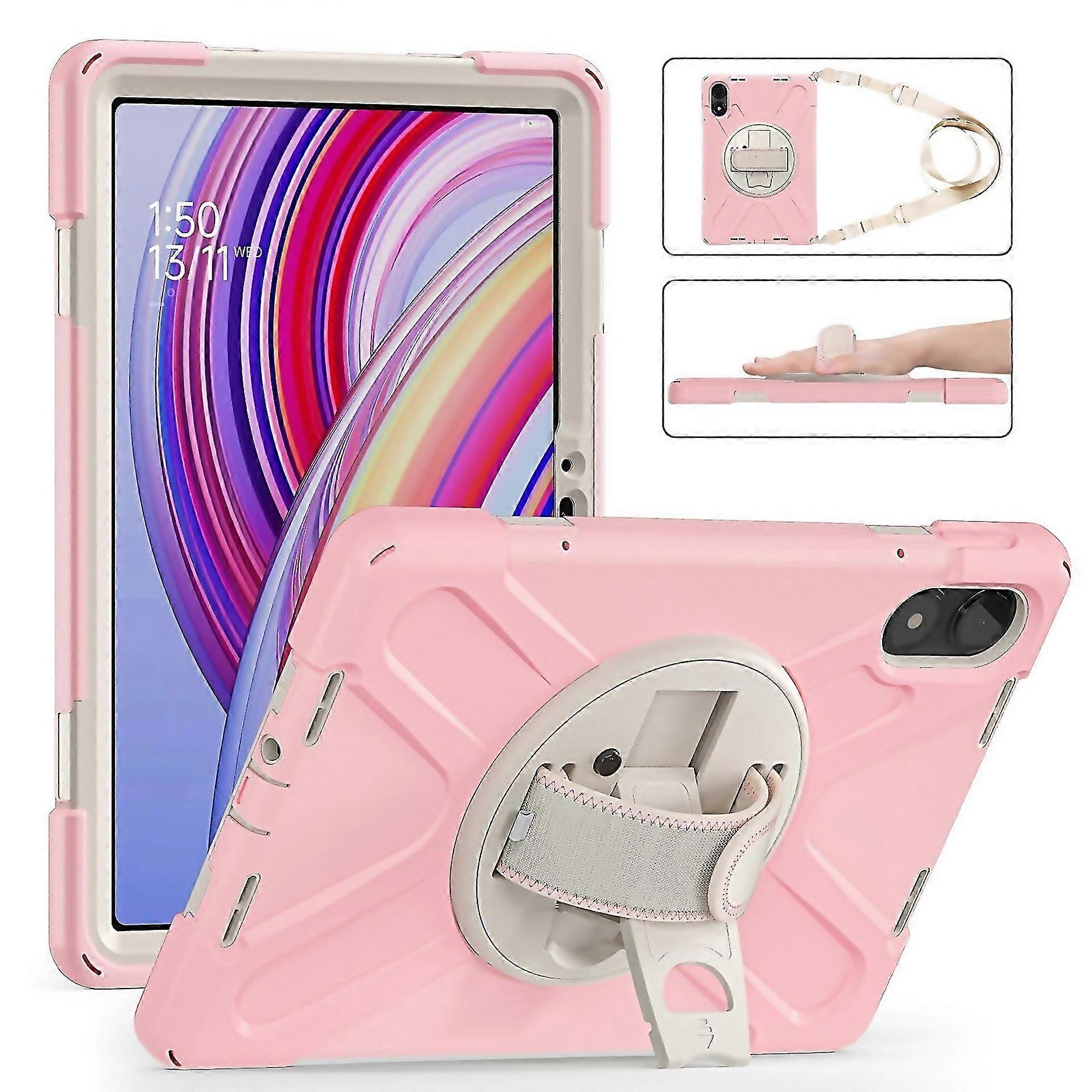For Rotatable Holder Silicone Hybrid Pc Tablet Case With Shoulder Strap Suitable For Everyday Use