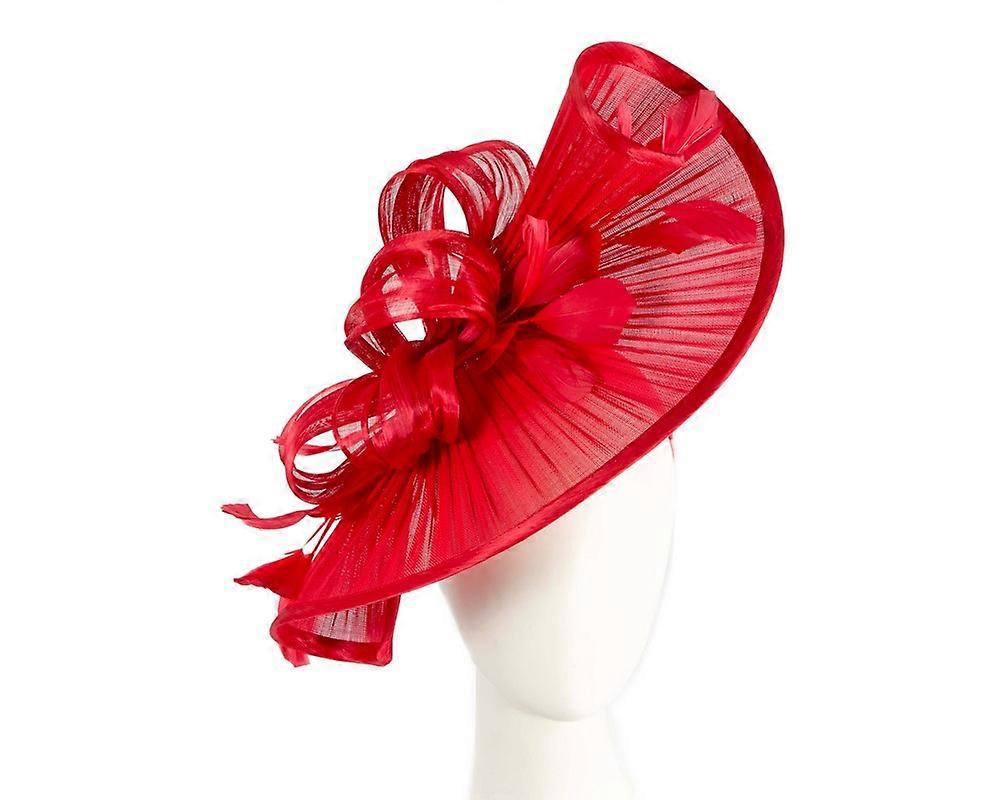 Large red jinsin racing fascinator by Fillies Collection S310R
