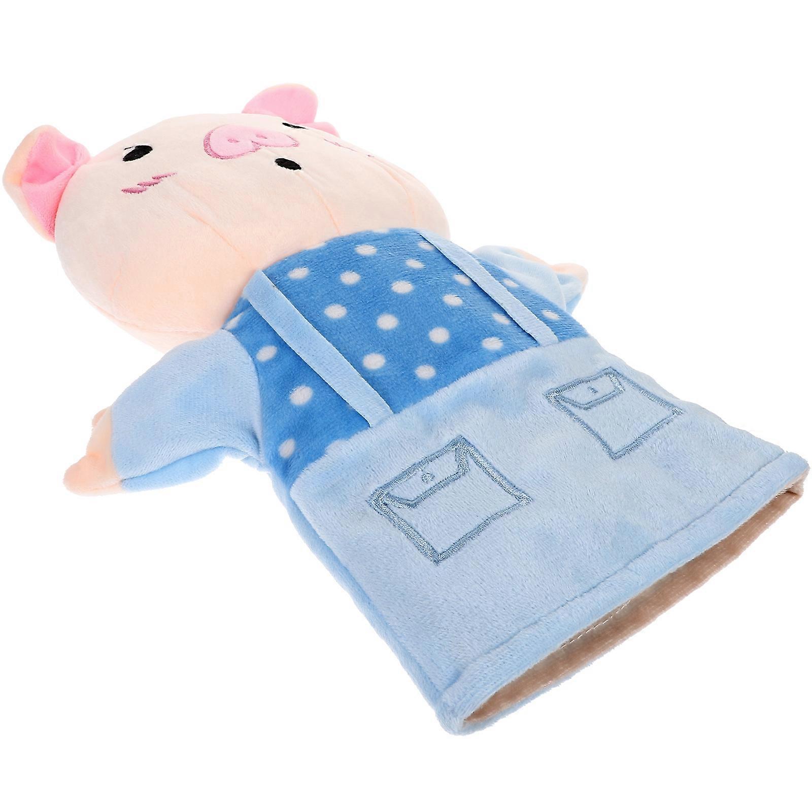 Interactive Pig Hand Puppet Plush Toy for Kids Playing 3Pcs Animal Puppet