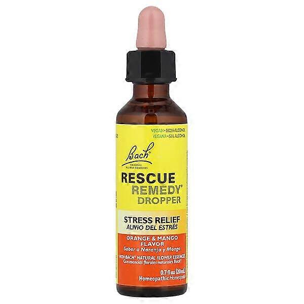 Bach, Rescue RemedyÃÂÃÂÃÂÃÂ® Dropper, Stress Relief, Orange & Mango, 0.7 fl oz (20 ml)