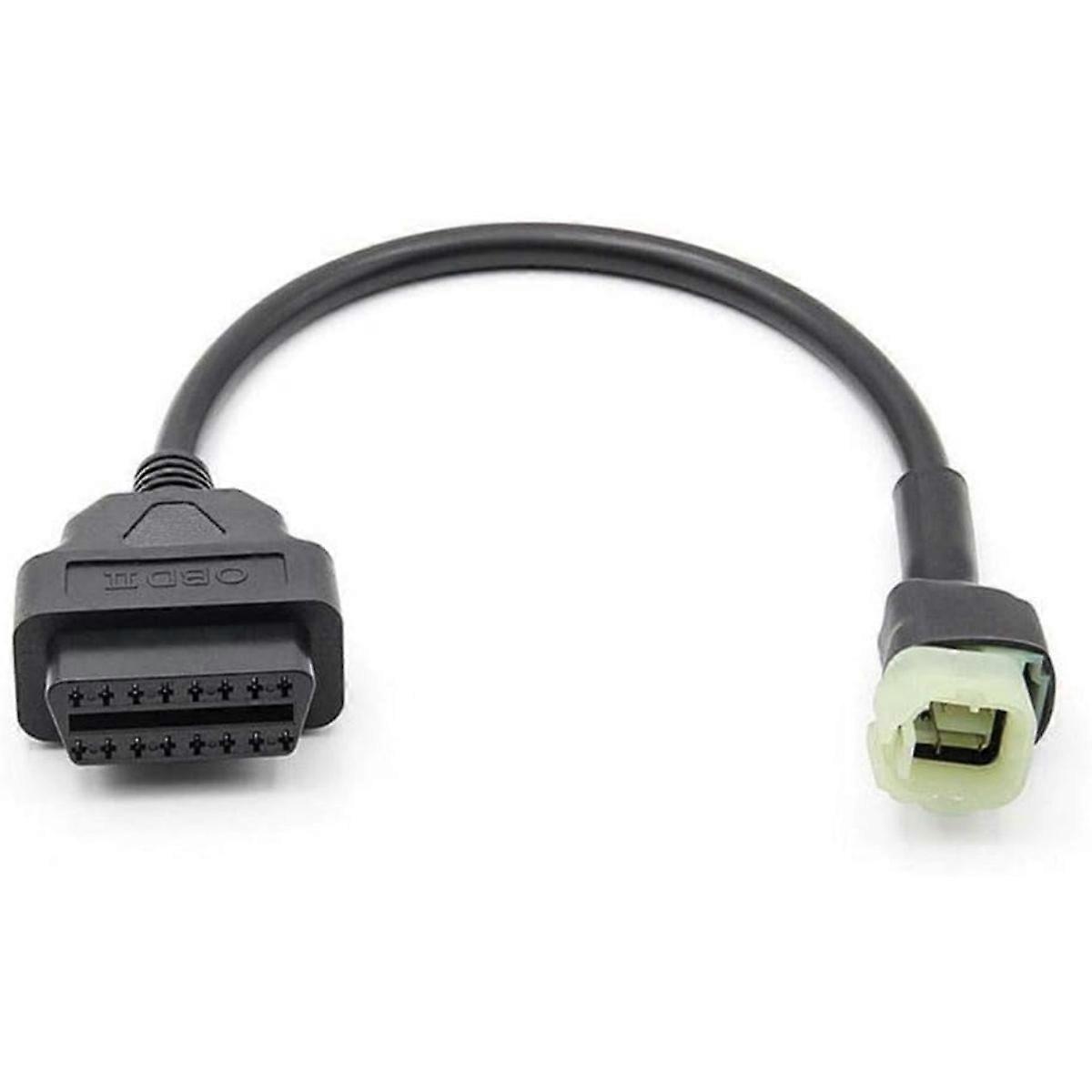 Universal OBD2 Motorcycle Diagnostic Adapter Cable OBDII Motorcycles Fault Detection Parts for Honda Motorbikes (4 Pin to 16 Pin)
