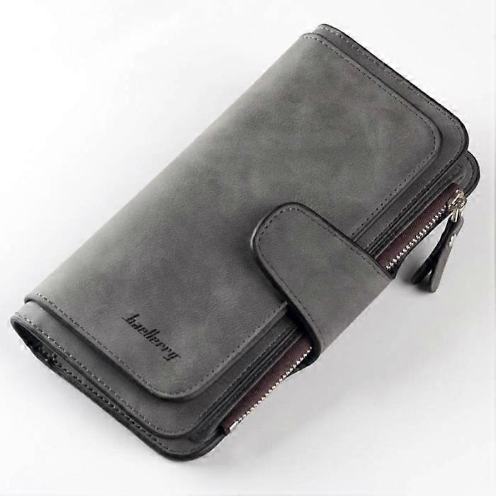 Women's Wallet PU Leather Dark Grey