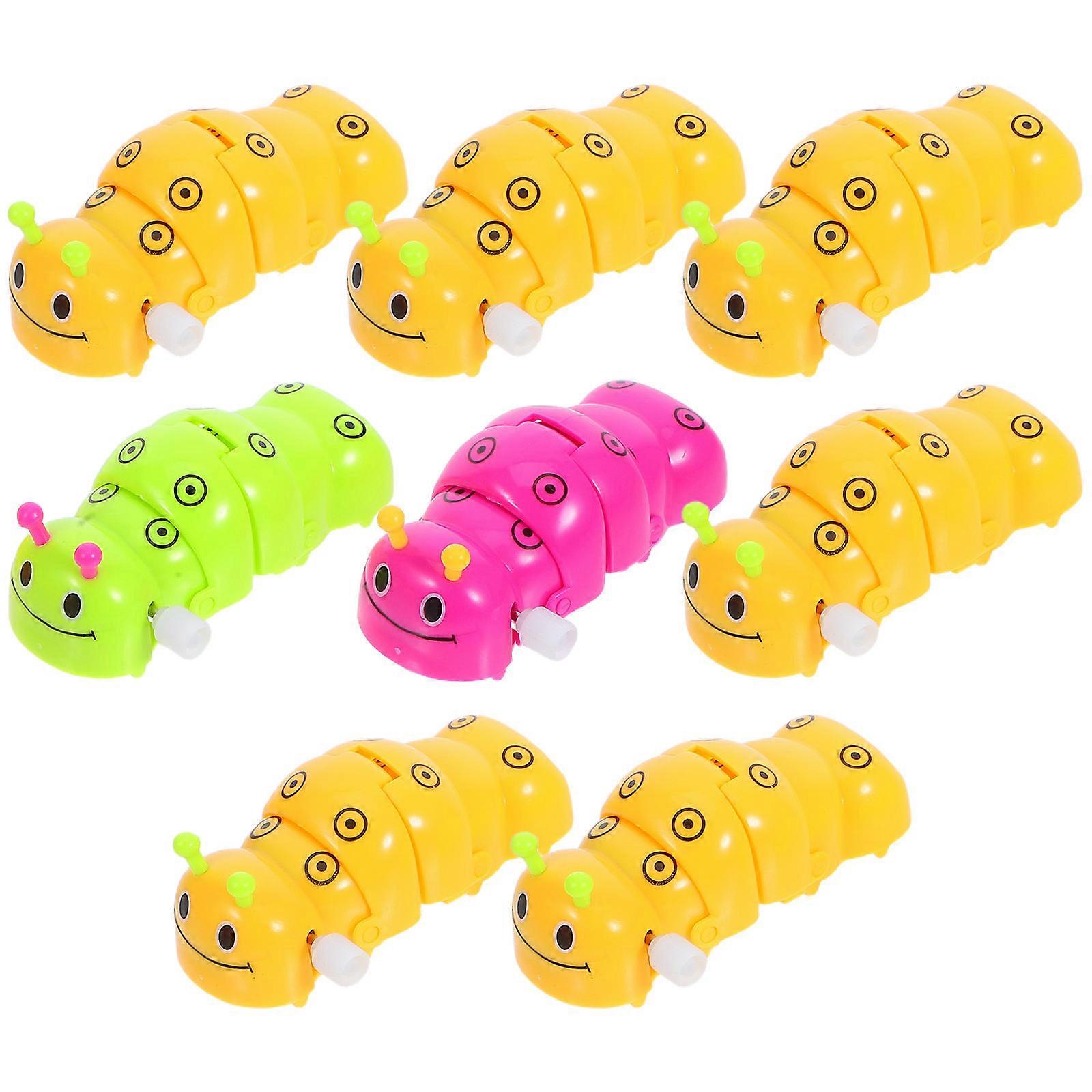 Wind-Up Caterpillar Toy for Playing 8Pcs Assorted Color Educational Plaything