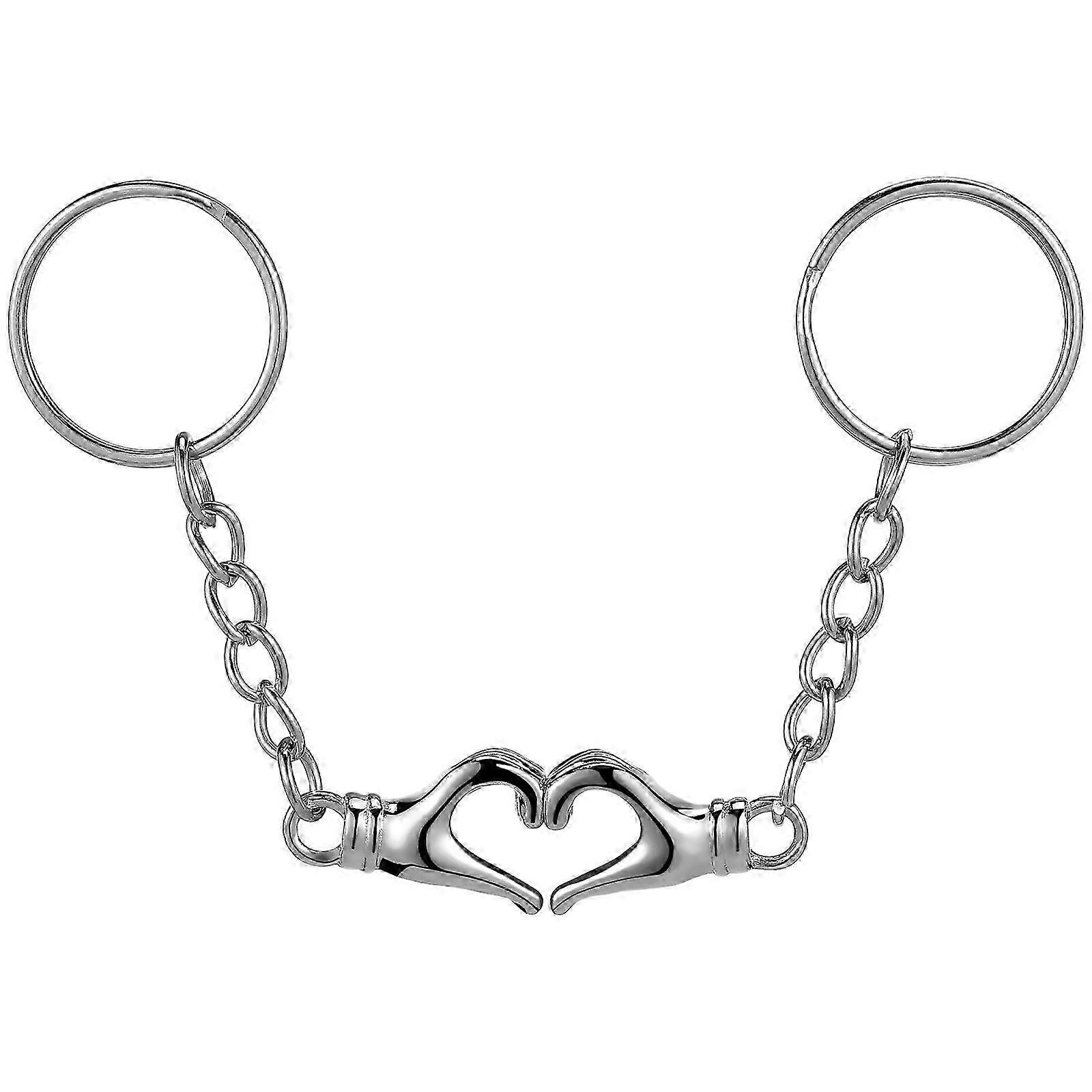 1 Pair Matching Keychains Heart Keychains Magnetic Couple Keychains Cute Pendant Keyring Valentine Present