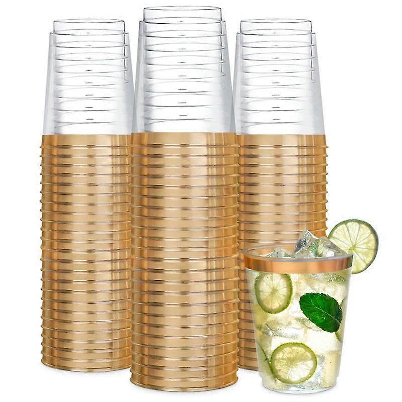 50Pcs Plastic Wine Cups Clear Disposable Wine Glasses