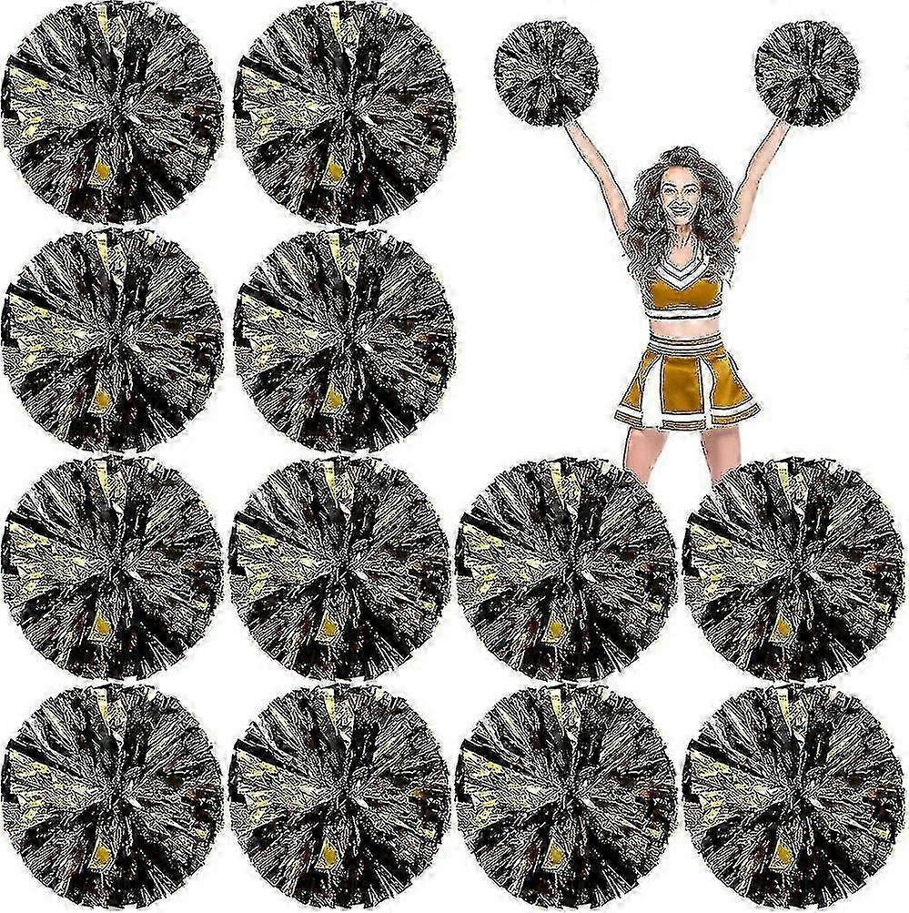 24 حزمة معدنية التشجيع بوم بوم 12 بوصة المشجع بوم بوم مع عصا