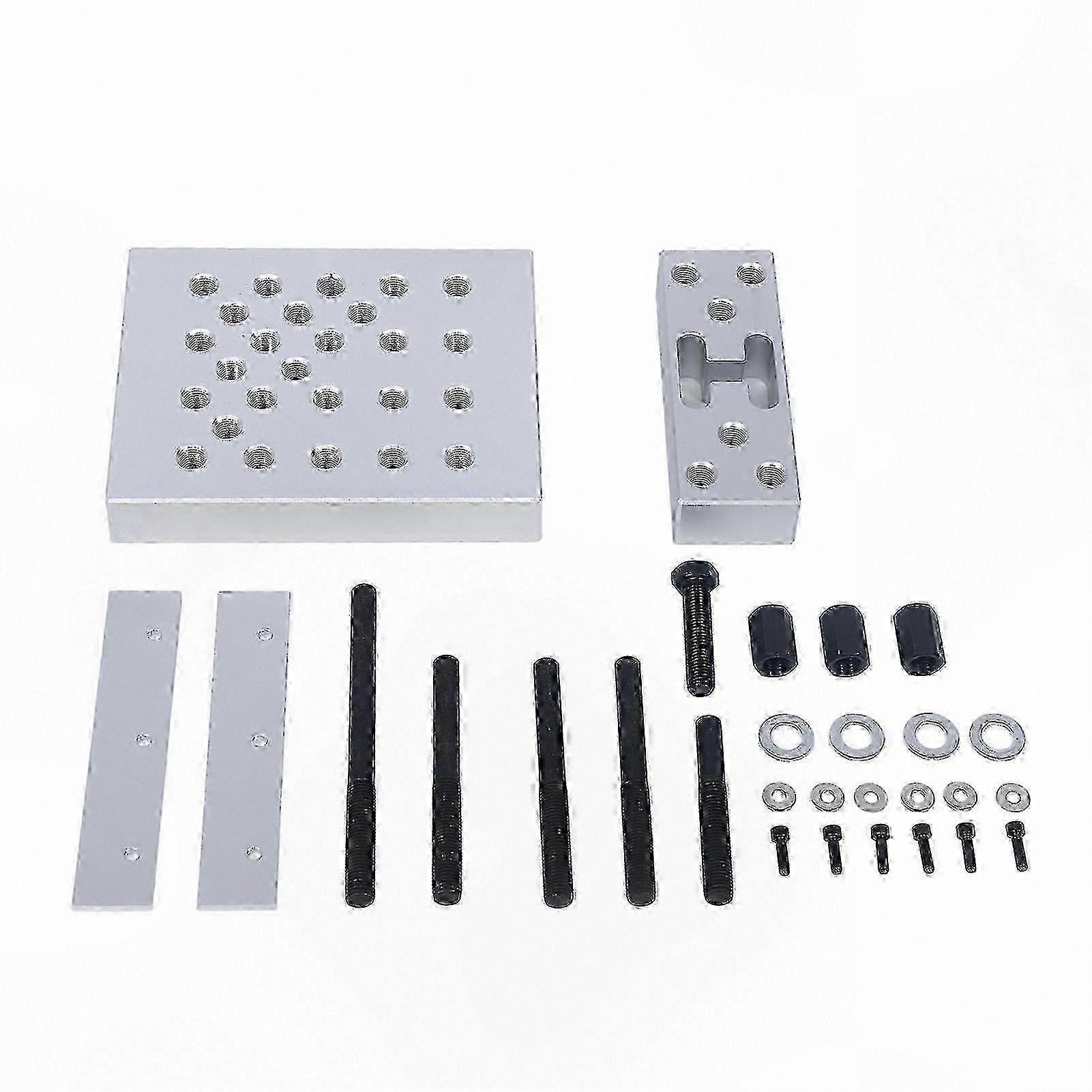 Heavy-Duty Drill Press Plate with Bearing Base and Support Block for Workshop Use