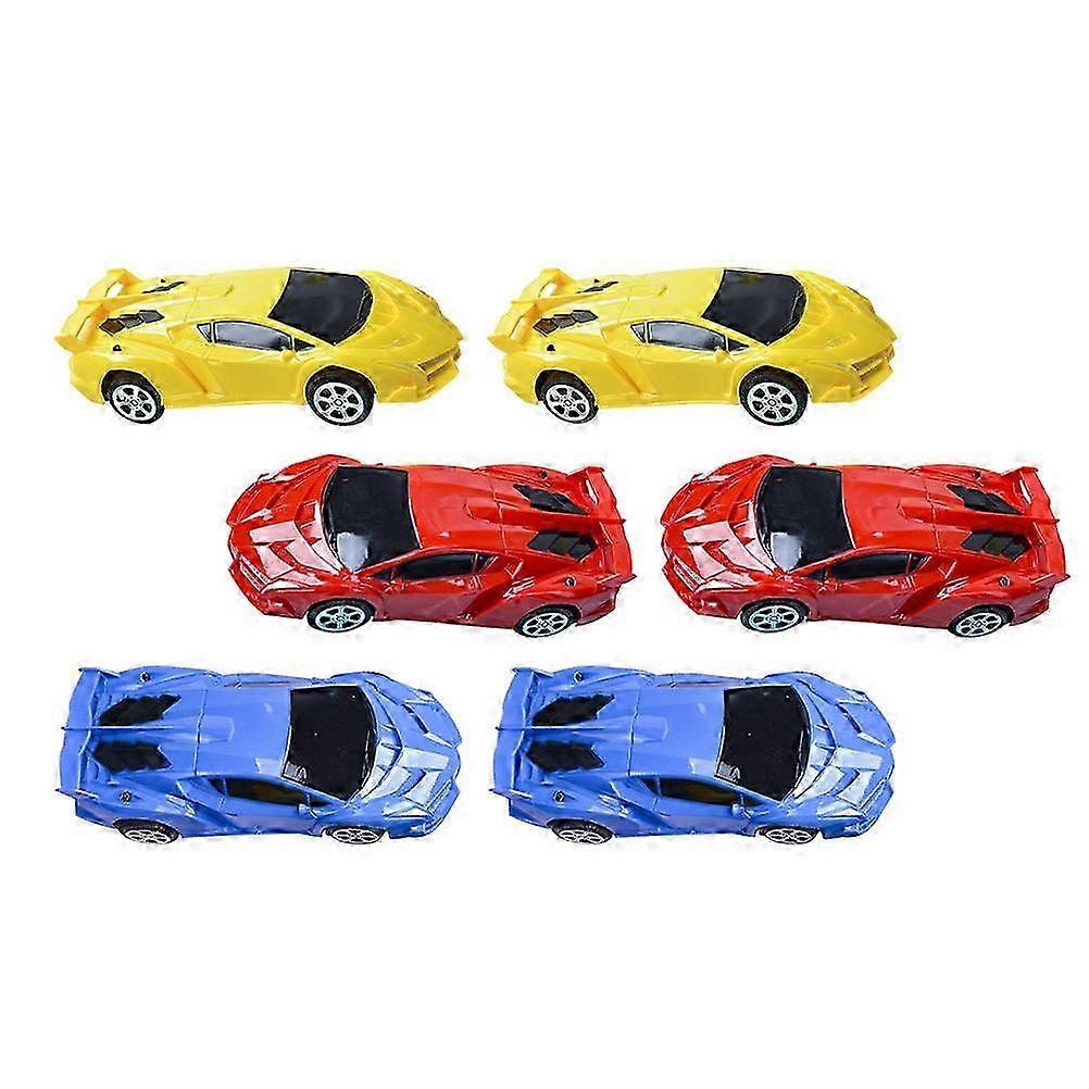 Inertial Small Vehicles Friction Powered 6Pcs Assorted Colors