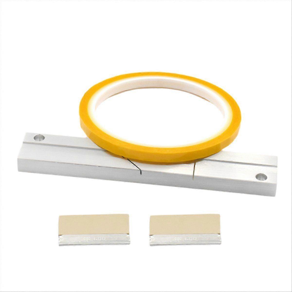 10In Tape Splicing Set Splicing Block with Leader Tape and 2 Cutting Blades, Repairs Broken Tape fo