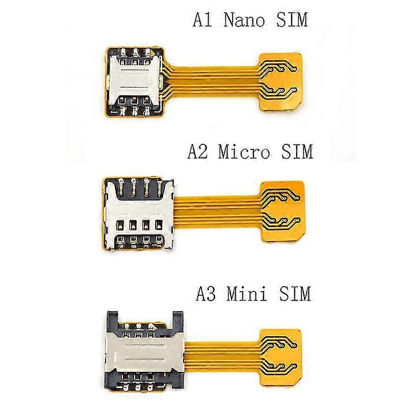 25-26 Hybrid Dual Micro Nano Sim Card Adapter Converter Extension Sd Slot Android
