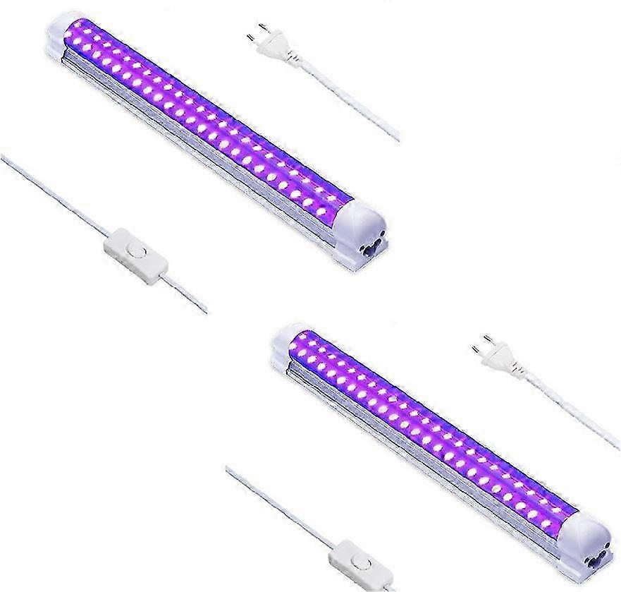 2er-Pack UV-LED-Schwarzleuchten, USB-Schwarzlichtröhren für Neonposter