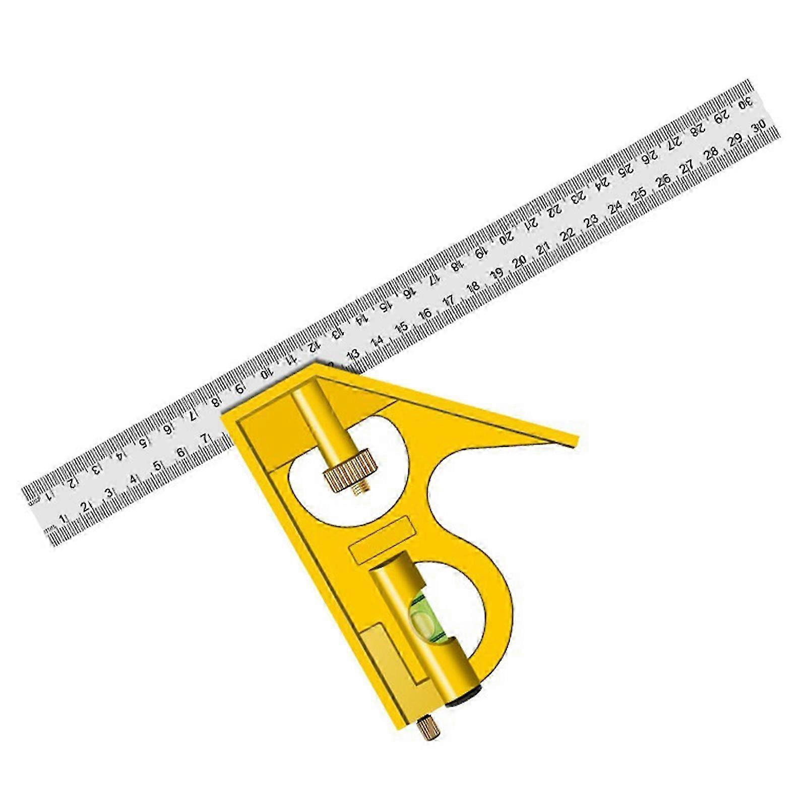Multifunctional Combination of Movable Angle Ruler Set With Bubble Level High-precision Gauge Measuring Tools