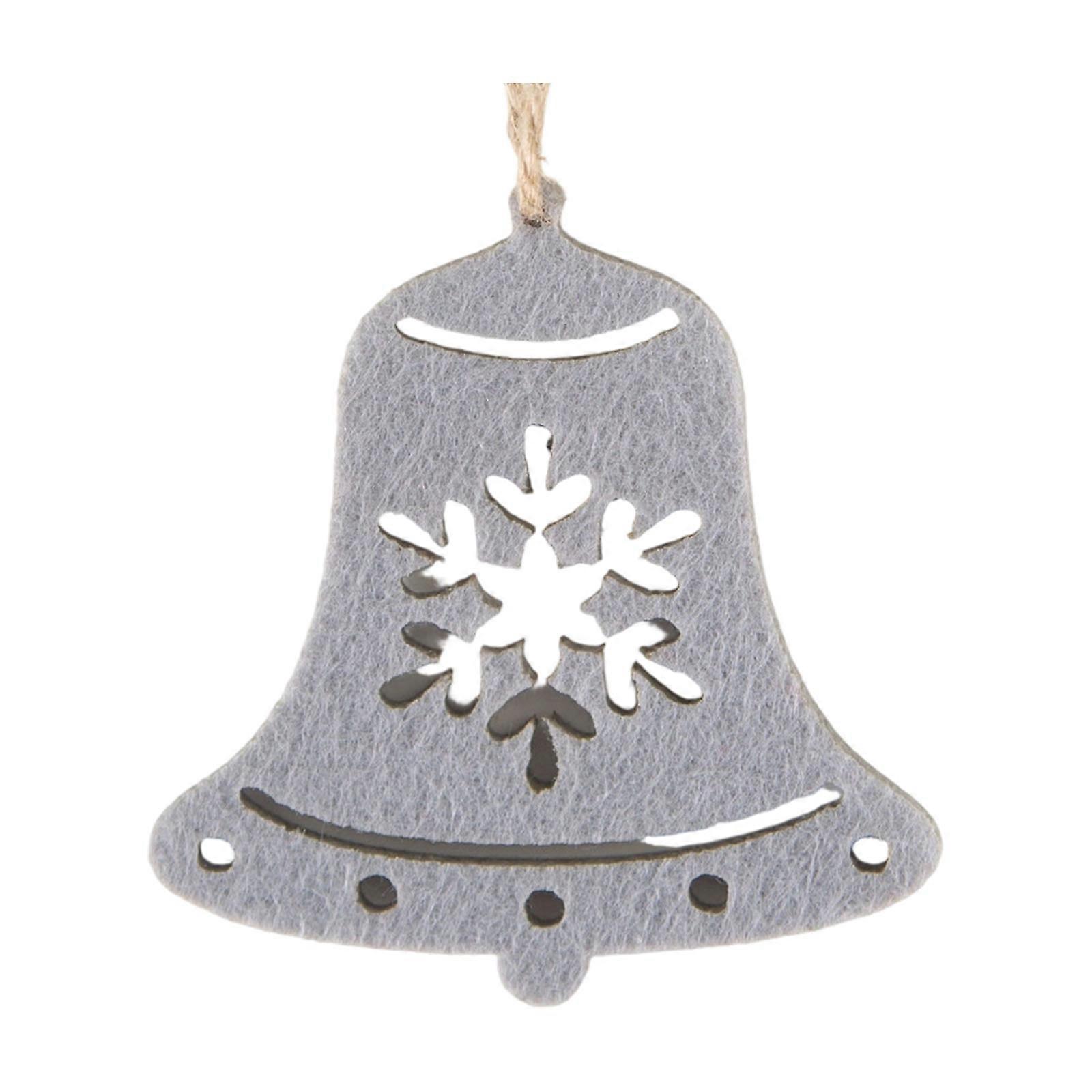 Pack Of 10 Christmas Felt Gingerbreads Man Snowflake Ornament Nonwoven Hanging Decors For Tree Home Party User Friendly Efficient Multicolor