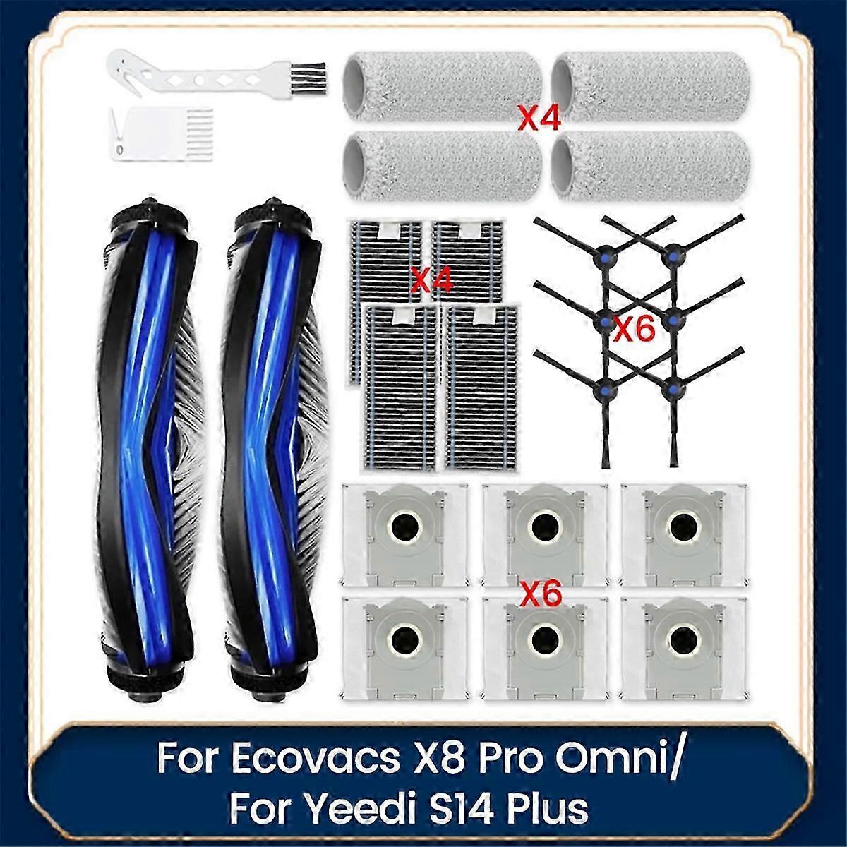 Accessories kit for X8 Pro Omni - mop cloth, filters, roller