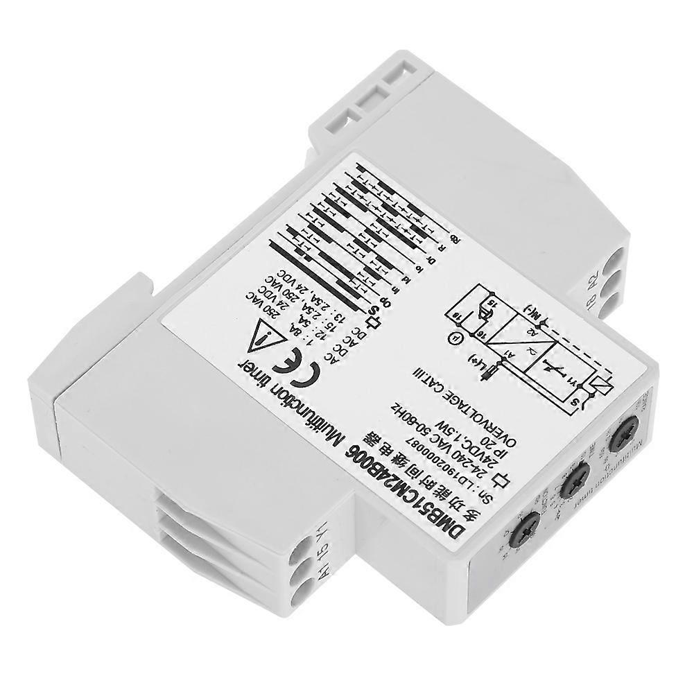 DC 24V & AC 24-240V Multi voltage Time Relay Delay OFF Switch with 7 Function Choices