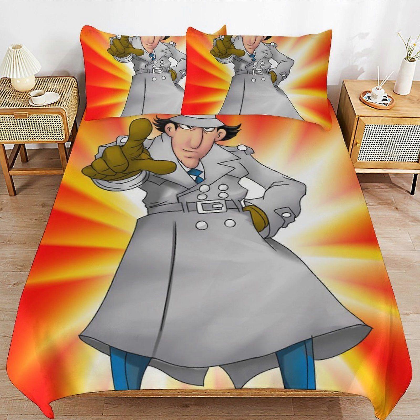 e328 Inspector Gadget Breathable Texture Daily Sleep Smooth Zipper Comfort Material Duvet Cover Sets Quality Bed a328