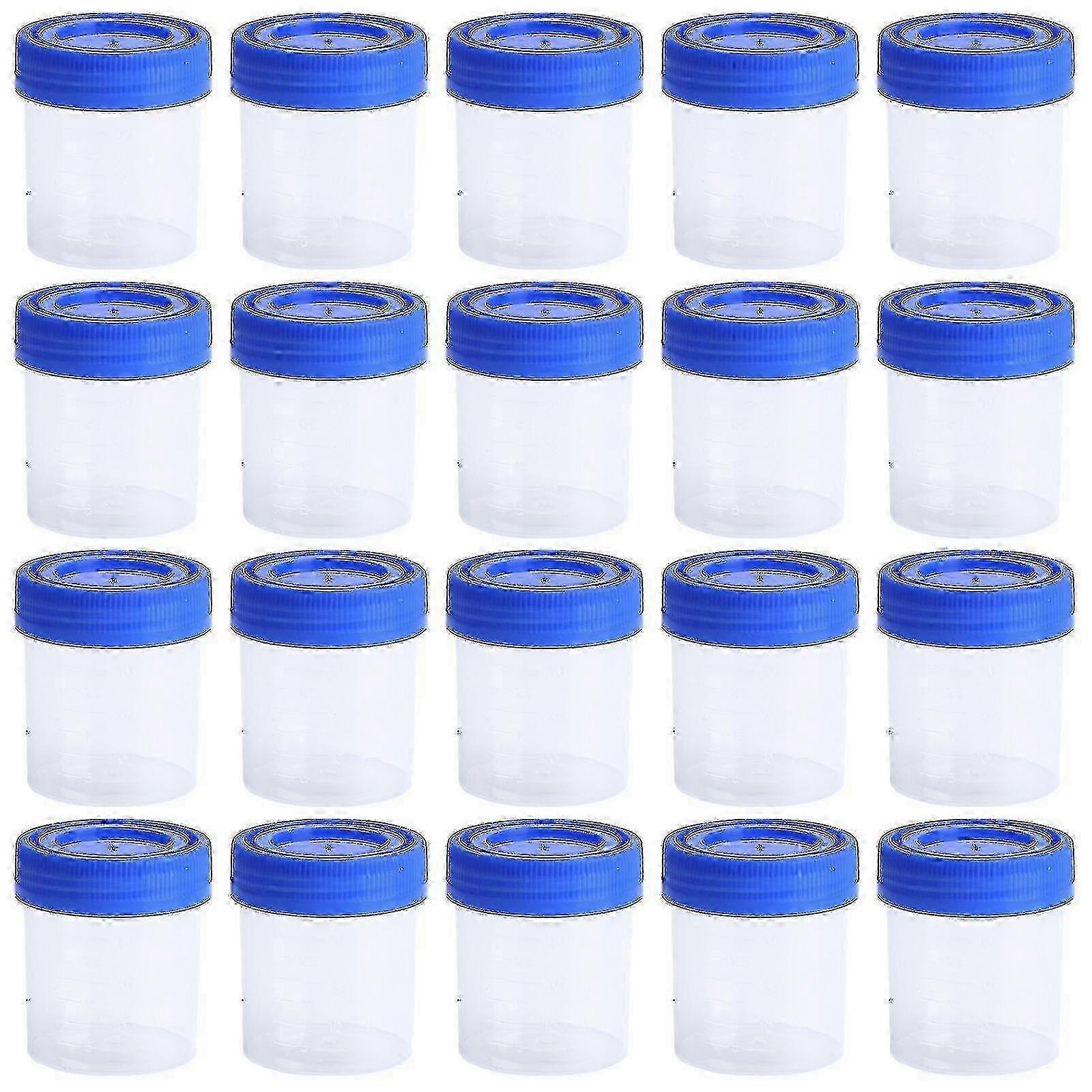 50 Pcs/1 Pack 40ml Specimen Sampling Practical Urine Container With Spiral Cover For Atory Use (om )