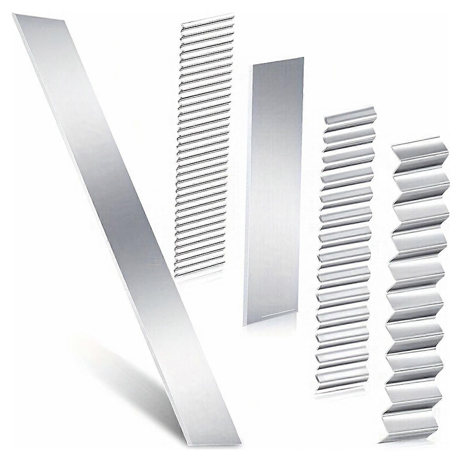 Cutters Straight and Wavy Flexible Strips 5 Piece Artistic Trim Shaping Kit Slicer Edging Set