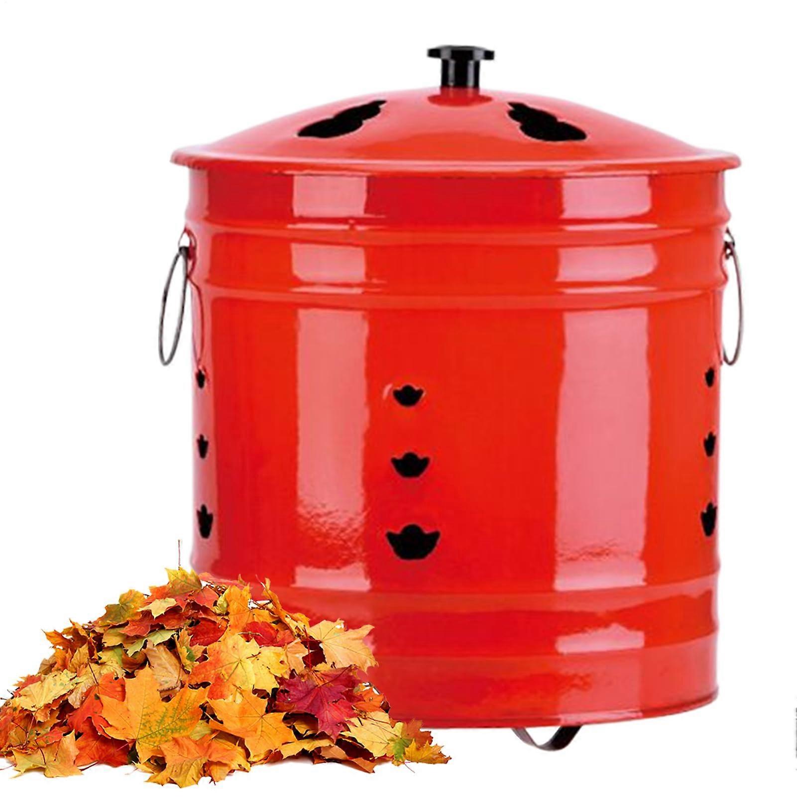 Burn Can for Paper with Lid Ergonomic Handle SparkProof Burner Bucket For Porch Patio Balcony Deck Garden Indoor Camping