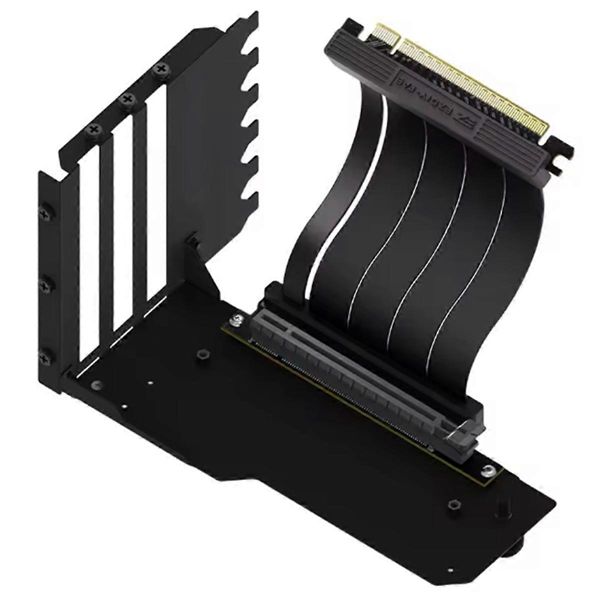 Vertical Graphics Card Holder Kit with 15cm PCI-E 4.0 X16 Riser Cable Video Card Support Kit GPU Bracket Holder Black