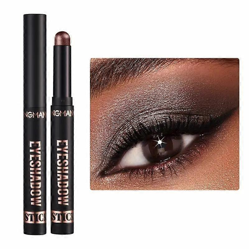 8-Color Pearly Eyeshadow Stick Set - Matte & Glitter Finish