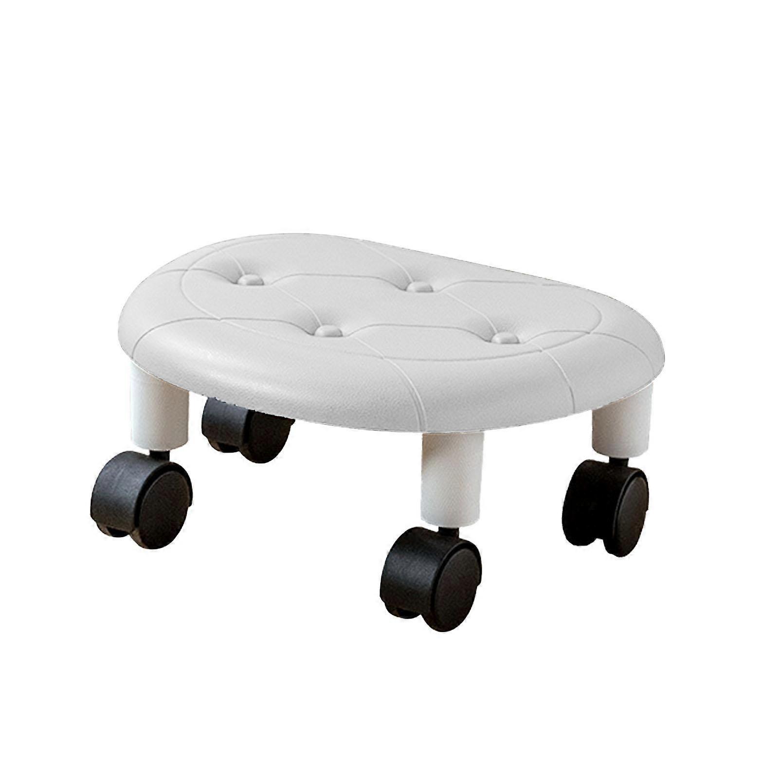 Low Roller Seating PU Surface Plastic Structure Movable Universal Wheels Stool for Living Room Baby
