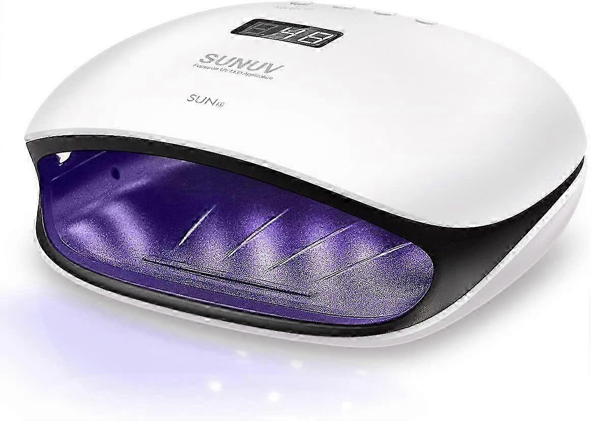 48W LED Nail Lamp Sun4 UV Nail Dryer for Shellac Manicure Gel with 4 Timers LCD Display Sensor and Salon Level Dual Speed Drying