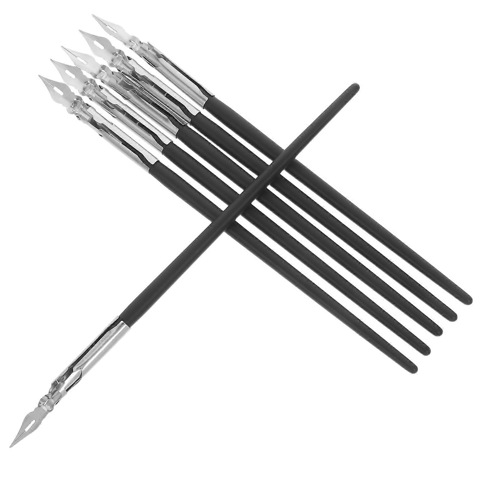 Metal Dip Pen 6Pcs Set for Artistic Sketching and Calligraphy Writing